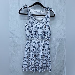 Charlotte Russe Floral Summer Dress in Blue & White